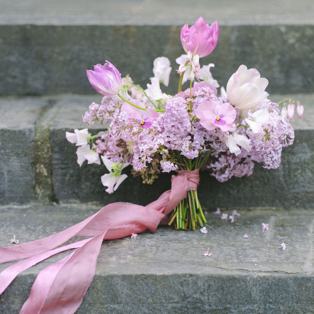 lilac wedding bouquet