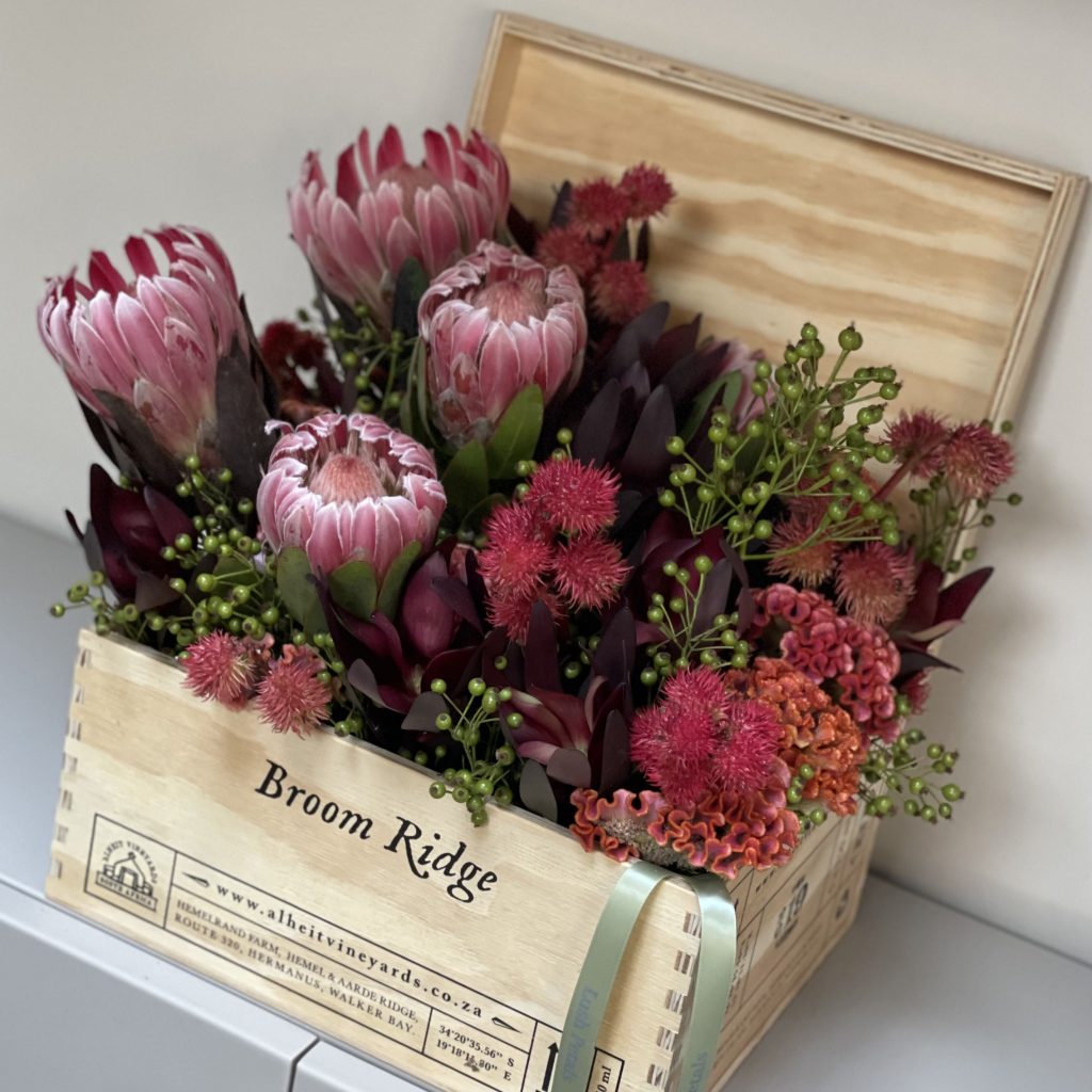 floral gift in a box